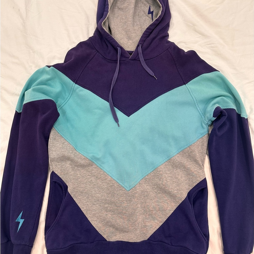 Purple and Blue Chevron Hoodie